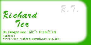 richard ter business card